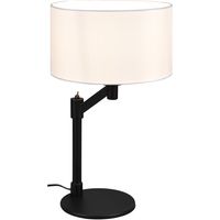 LED Tafellamp - Tafelverlichting - Trion Cindy - E27 Fitting - Rond - Mat Zwart - Aluminium - thumbnail
