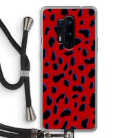 Red Leopard: OnePlus 8 Pro Transparant Hoesje met koord