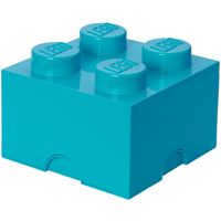 LEGO Storage Brick 4 Azuurblauw Opbergdoos