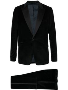 Paul Smith costume en velours à veste à simple boutonnage - Noir