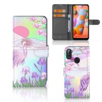 Samsung Galaxy M11 | A11 | Telefoonhoesje | Met pasjeshouder | Bird