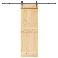 Schuifdeur met beslag 70x210 cm massief grenenhout