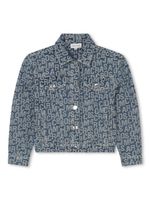 Marc Jacobs Kids veste en jean à logo monogrammé - Bleu