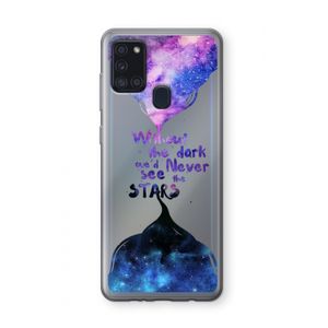 Stars quote: Samsung Galaxy A21s Transparant Hoesje