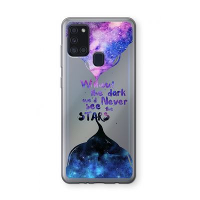 Stars quote: Samsung Galaxy A21s Transparant Hoesje