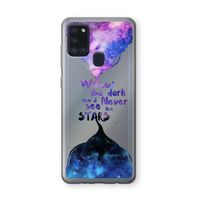 Stars quote: Samsung Galaxy A21s Transparant Hoesje