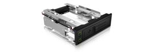 ICY BOX IB-166SSK-B Inbouwframe voor 1x 3,5" SATA/SAS HDD wisselframe 5.25" bay