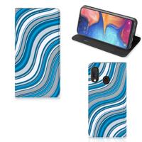 Samsung Galaxy A20e | Hoesje met Magneet | Waves Blue