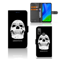 Telefoonhoesje met Naam Huawei P Smart 2020 Skull Eyes