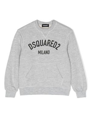 DSQUARED2 KIDS sweat à logo imprimé - Gris