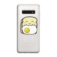 Sleep All Day: Samsung Galaxy S10 4G Transparant Hoesje