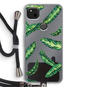 Lange bladeren: Pixel 4a Transparant Hoesje met koord