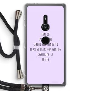 GSM: Sony Xperia XZ2 Transparant Hoesje met koord