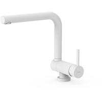 Keukenkraan Tres Top | Opbouw | 360° Draaibaar | Mengkraan | 1-hendel | Rond | Wit mat