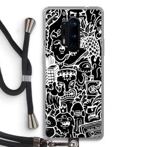 Vexx Black Mixtape: OnePlus 8 Pro Transparant Hoesje met koord