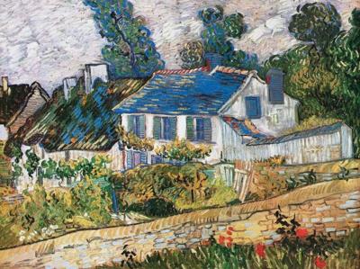 Kunstdruk Vincent Van Gogh - Case ad Auvers 80x60cm
