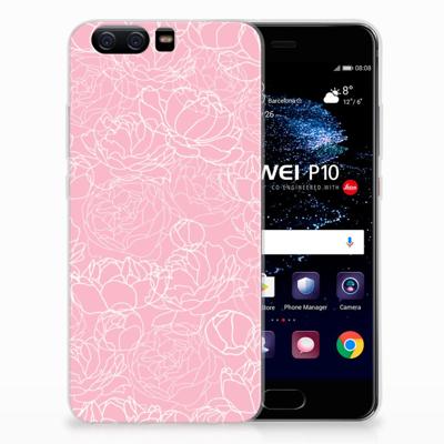 Huawei P10 | TPU Case | White Flowers