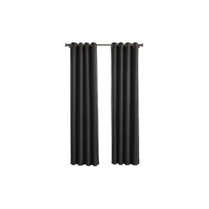 Larson - Luxe effen blackout gordijn - met ringen - 1.5m x 2.5m - Zwart