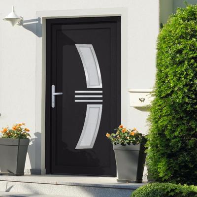 Voordeur 98x200 cm PVC antracietkleurig