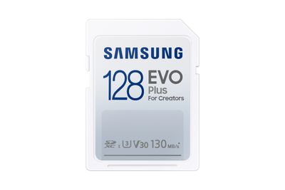 SamsungEVO Plus 128GB SDXC SD-Kaart Wit