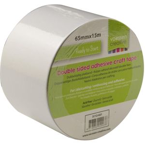 1x Dubbelzijdige tape rollen 6,5 cm x 15 meter