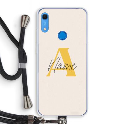 Amber Script: Huawei Y6s Transparant Hoesje met koord