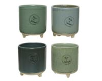 Planter stoneware dia7.50-L7.50-H8.50cm ass - Ksd Planter stoneware dia7.50-L7.50-H8.50cm ass - Ksd