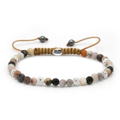 Karma Armband Spiral Evening Light White Crystal