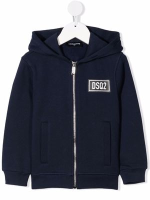 DSQUARED2 KIDS veste à patch logo - Bleu