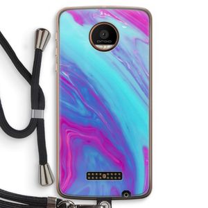 Zweverige regenboog: Motorola Moto Z Force Transparant Hoesje met koord