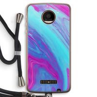 Zweverige regenboog: Motorola Moto Z Force Transparant Hoesje met koord