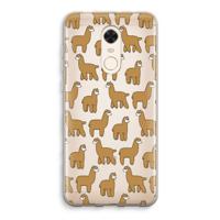 Alpacas: Xiaomi Redmi 5 Transparant Hoesje - thumbnail