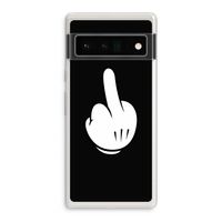Middle finger black: Google Pixel 6 Pro Transparant Hoesje