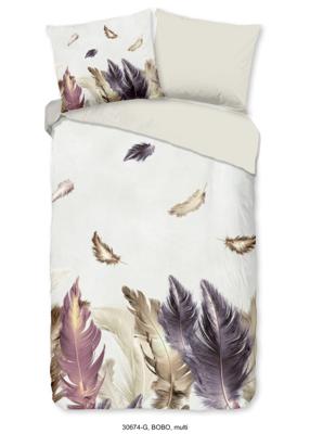 Good Morning Dekbedovertrek "veren" - Multi - (140x200/220 cm) - Katoen