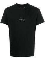 Maison Margiela t-shirt en coton à logo Distorted - Noir