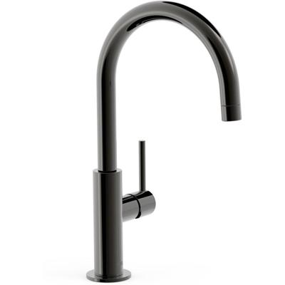 Wastafelkraan Tres Study | Opbouw | Draaibare uitloop | Mengkraan | Hoog model | 1-hendel | Rond | Black metal