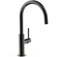 Wastafelkraan Tres Study | Opbouw | Draaibare uitloop | Mengkraan | Hoog model | 1-hendel | Rond | Black metal