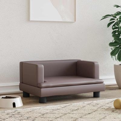 VidaXL Hondenmand 60x40x30 cm kunstleer bruin