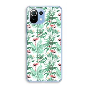 Flamingo bladeren: Xiaomi Mi 11 Lite Transparant Hoesje