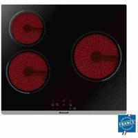 BRANDT BPV6320 - Keramische kookplaat - 3 zones - 5300W - L60cm - Glascoating - Zwart