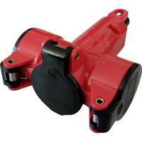 N & L 10191 3-voudige koppeling Thermoplast 230 V Rood IP20
