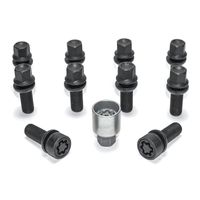 H&R Wielboutenset bolkonisch R13 M14x1.50 - Lengte 45mm - Zwart - 10 stuks (bv. Audi S5) - incl. wie HRB1454503SET