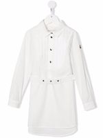 Moncler Enfant robe à taille ceinturée - Blanc - thumbnail