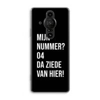 Da ziede van hier - Zwart: Sony Xperia Pro-I Transparant Hoesje Da ziede van hier - Zwart: Sony Xperia Pro-I Transparant Hoesje