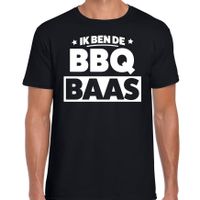 Hobby t-shirt bbq baas zwart voor heren - bbq / kok liefhebber shirt - thumbnail