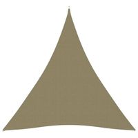 vidaXL Zonnescherm driehoekig 5x6x6 m oxford stof beige - thumbnail
