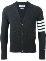 Thom Browne cardigan rayé en cachemire - Gris