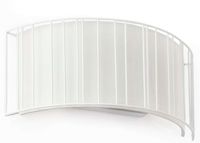 Linda wandlamp wit met textiel half rond met 2 fittingen E27 Spaans design Faro
