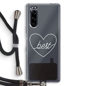 Best heart pastel: Sony Xperia 5 Transparant Hoesje met koord