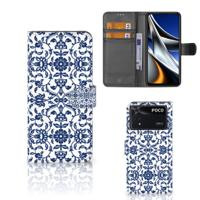 Xiaomi Poco X4 Pro 5G Hoesje Flower Blue